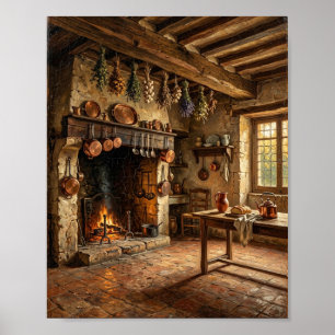 French Country Kitchen Painting I Poster