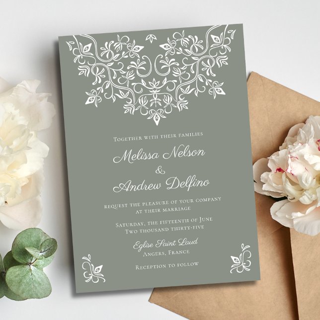 French Country Lace Invitations (Creator Uploaded)