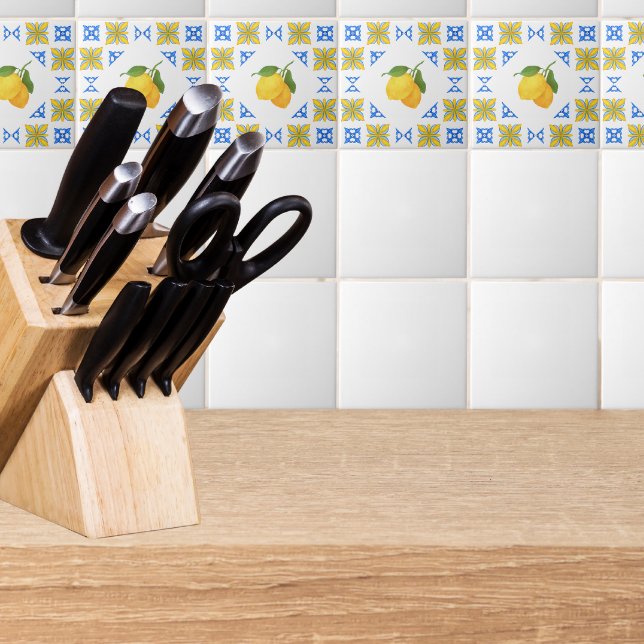 French Country Lemon Blue Tile Pattern (Creator Uploaded)