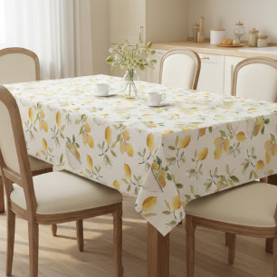 French Country Lemon Pattern Tablecloth