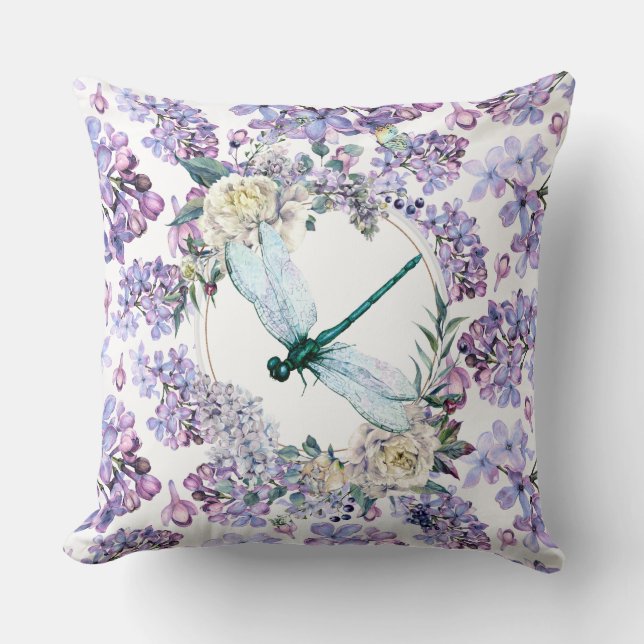 French Country Lilacs Cushion (Front)