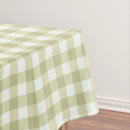 French Country Meadow Gingham - sage green plaid. Tablecloth