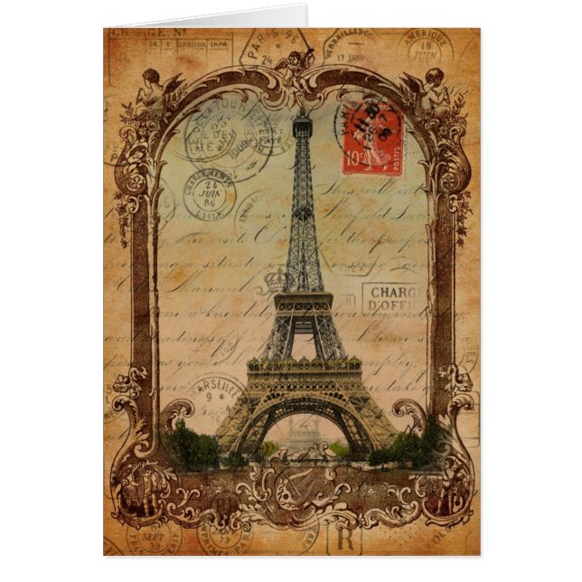 french country modern vintage paris eiffel tower (Front)