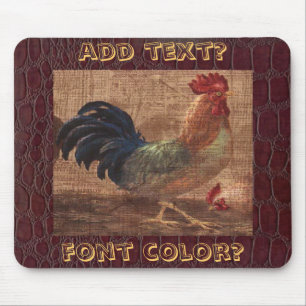 French Country Mousepad for the Rooster Lover