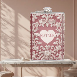 French Country Opulent Baroque Scrollwork Grandeur Hip Flask