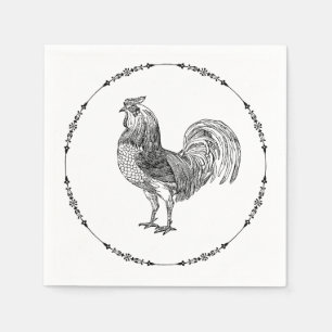 French Country Rooster Napkin