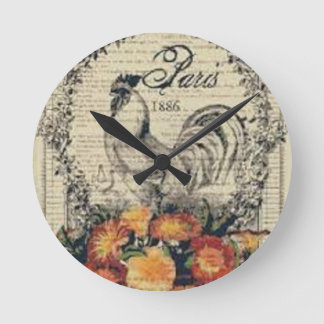 French Country Rooster Wall Clock