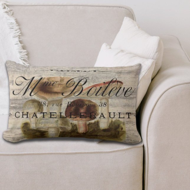 french country rustic fairytale woodland mushroom lumbar cushion (french country rustic fairytale woodland mushroom lumbar pillow)