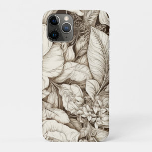 French Country Sepia Floral Botanical Cream Case-Mate iPhone Case
