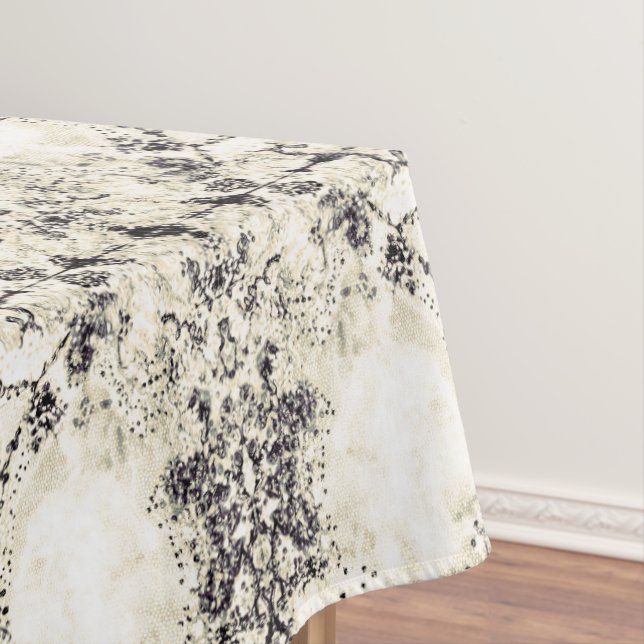 French Country Vintage Champagne Mosaic by Deprise Tablecloth (In Situ)