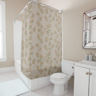 French Country Vintage Cottagecore Flowers Shower Curtain