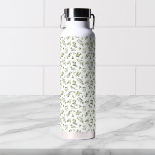 French Country Watercolor Olives Water Bottle
