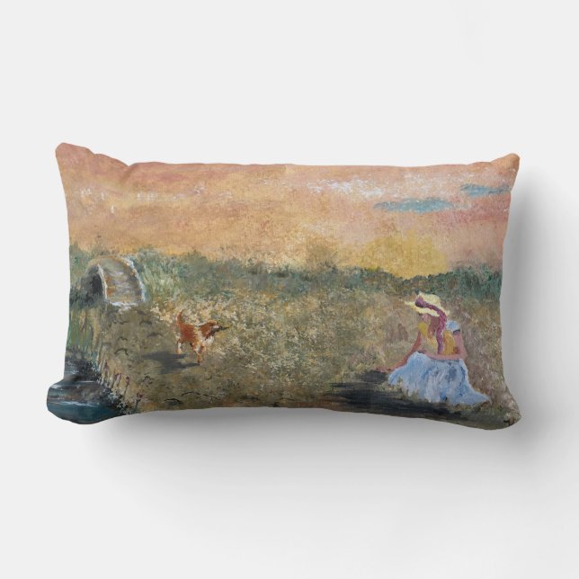 French Countryside Lumbar Support Pillow (Front)