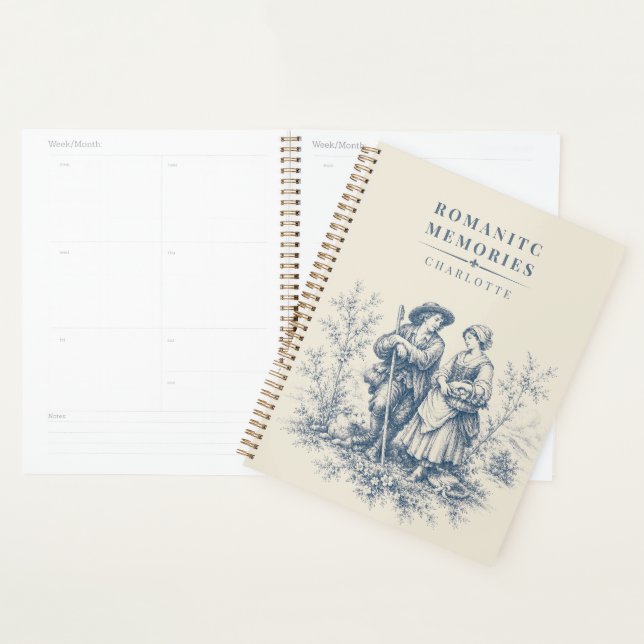 French Countryside Shepherd Couple Personalised  Planner (Display)