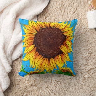 French Countryside Sunflower Cushion