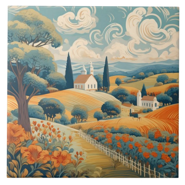 French Countryside Tile (Front)