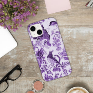 French Countryside Toile de Jouy Purple Case-Mate iPhone 14 Case