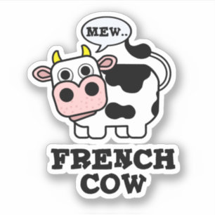 French Cow Funny Animal Pun 