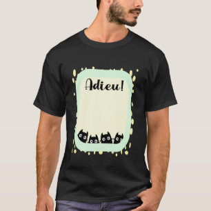 French Coworker Quitting Leaving Job Cats Signatur T-Shirt