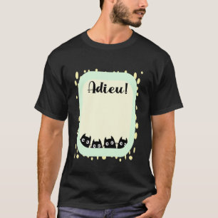 French Coworker Quitting Leaving Job Cats Signatur T-Shirt