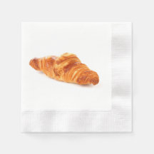 French croissant napkin, bakery pastry brioche