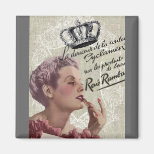French Crown girly glamour fashionista parisian Magnet
