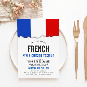French Cuisine   Party Flag Invite