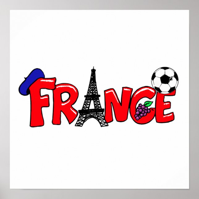 French culture football fans gifts poster (Front)