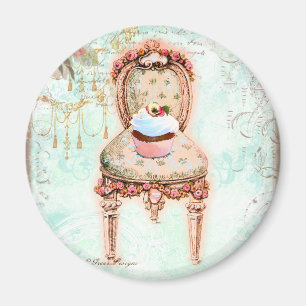 French Cupcake Victorian Style Magnet