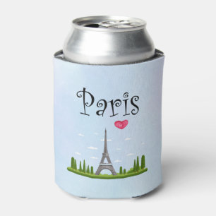 French Design - Eiffel Tower in Paris Can Cooler