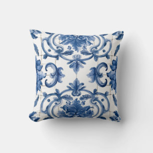French Design in Blue and White Cushion