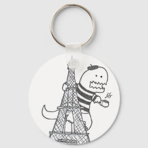 French Dinosaur Keychain