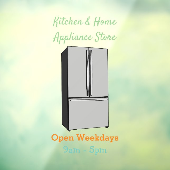 French door refrigerator cartoon illustration (Sheet 3)