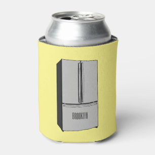 French door refrigerator cartoon illustration can cooler