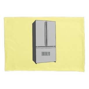 French door refrigerator cartoon illustration pillowcase