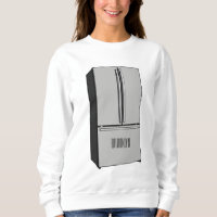 French door refrigerator cartoon illustration