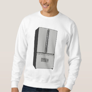 French door refrigerator cartoon illustration sweatshirt