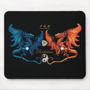 French Dragon Emblem Mousepad