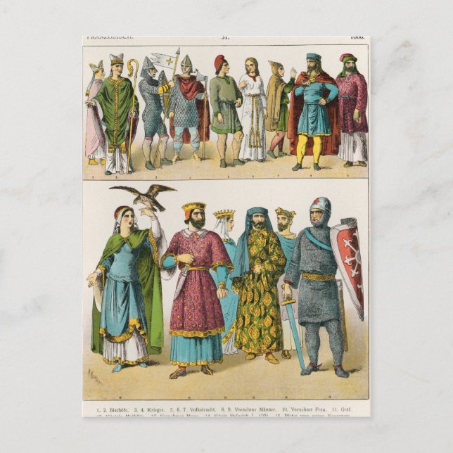 French Dress Postcard (Front)