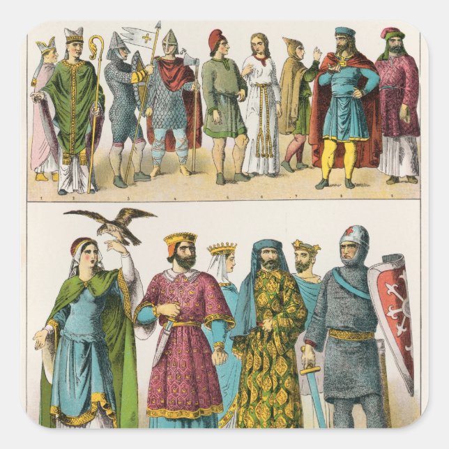 French Dress Square Sticker (Front)