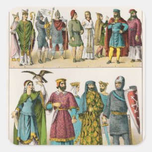 French Dress Square Sticker