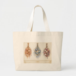 French Dried Flower Trio Elegant Tote Bag