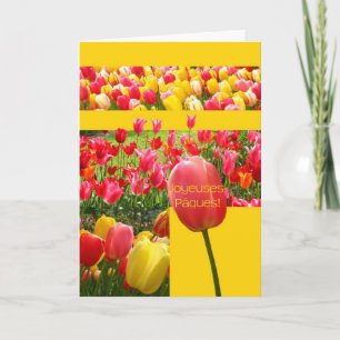 French Easter Tulips Holiday Card