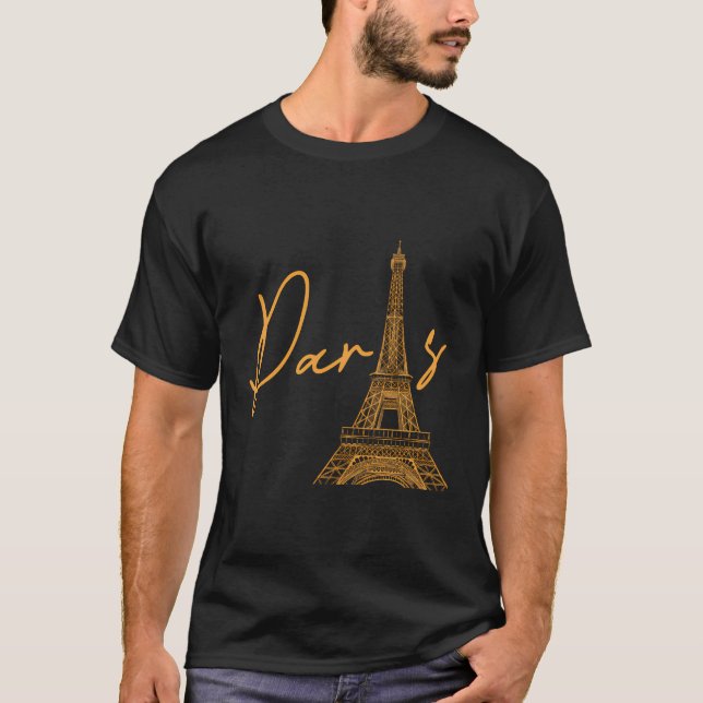 French Eiffel Tower France European Travel Travele T-Shirt (Front)