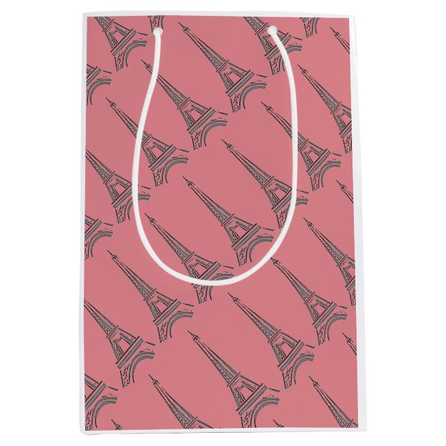 French Eiffel Tower Paris Theme Party Gift Bag (Front)