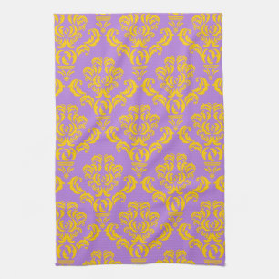 French Empire Damask Pattern #4 Tea Towel