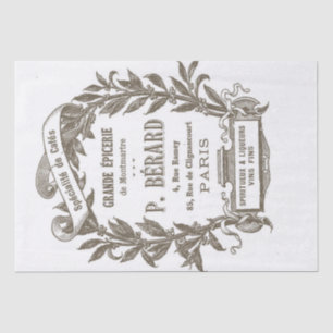French Ephemera Épicerie Market Kitchen Decoupage  Tissue Paper