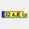 French Euro License Plate Yellow Bumper Sticker