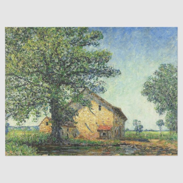 French Farm at La Petite Mare (by Francis Picabia) Tissue Paper (Front)