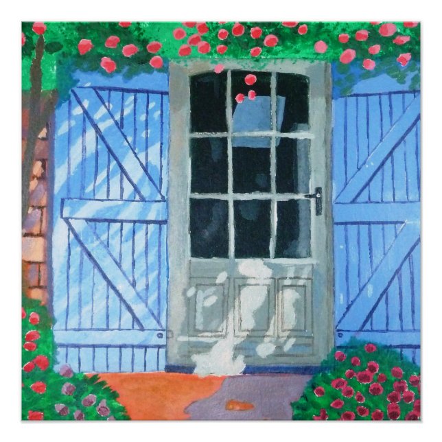 French Farm Yard Glossy Poster (Front)